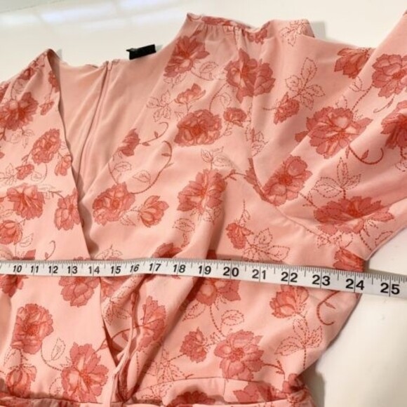 Torrid Sienna Garden Georgette Wrap Dress Floral Flutter Sleeve 22 - Picture 12 of 15